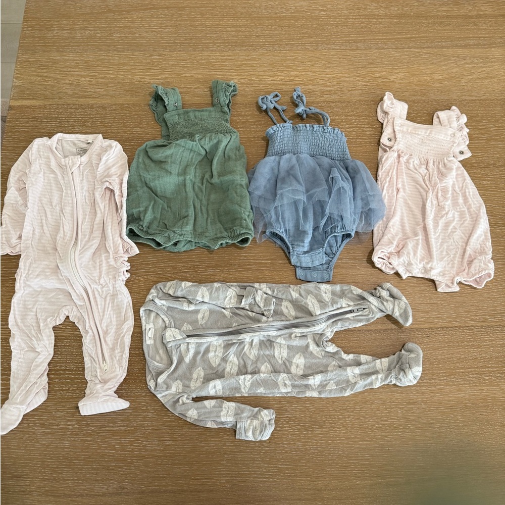 Angel Dear Baby Apparel in Green, Blue, and Pink